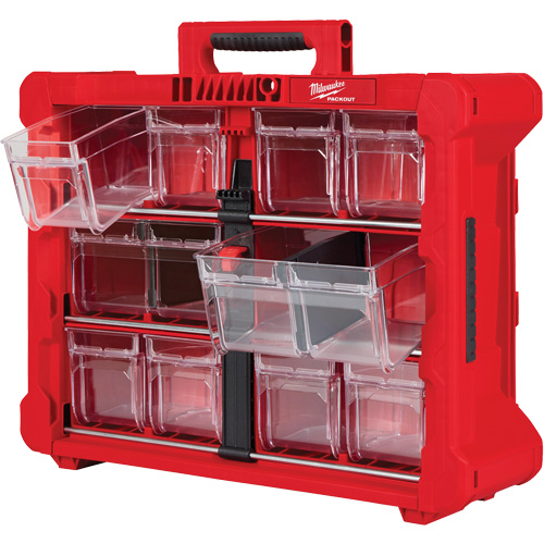 PACKOUT Tilt Bin Organizer, 15-1/5" x 19-7/10" x 6-7/10", Black/Red Infinity Industrial Services Inc.