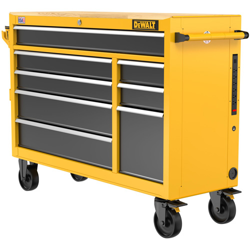 Heavy-Duty Mobile Workstation, 8 Drawers, 52" W x Yellow Infinity Industrial Services Inc.