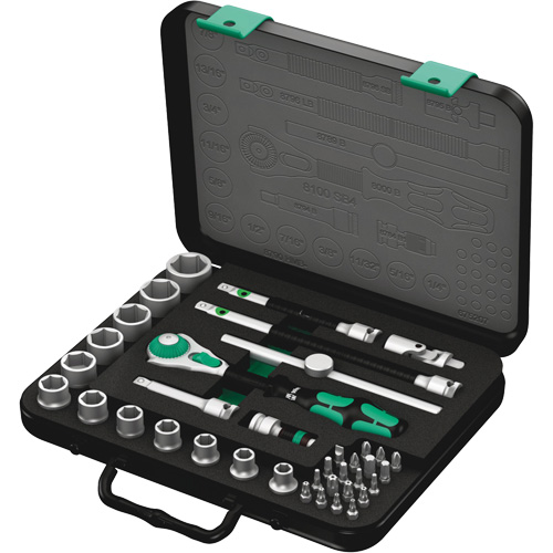 8100 SB 4 Zyklop Speed Ratchet Set, 38 Pcs, 3/8" Drive Size Infinity Industrial Services Inc.