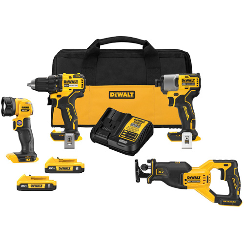 Ensemble de quatre outils combin&eacute;s sans fil et sans balai XR, Lithium-ion, 20 V Infinity Industrial Services Inc.