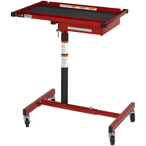 JUHT-220S Adjustable-Height Under-Hood Tool Tray, 1 Drawers, 19-7/8" L x 28-3/4" W x 47-3/4" H, Black/Red Infinity Industrial Services Inc.