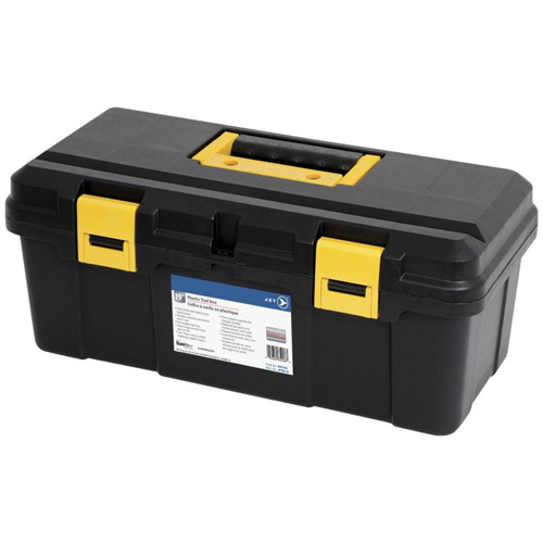 Coffre &agrave; outils portatif en plastique JPTB-19, 19" la x 9" p x 8" h, Noir Infinity Industrial Services Inc.