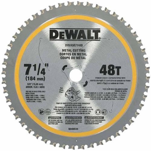 Lame de scie circulaire, 7-1/4", 48 dents, Pour M&eacute;tal Infinity Industrial Services Inc.