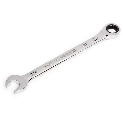 90-Tooth Ratcheting Combination Wrench, 12 Point, 3/4", Chrome Finish Infinity Industrial Services Inc.