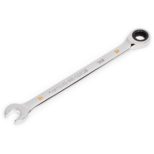 90-Tooth Ratcheting Combination Wrench, 12 Point, 10 mm, Chrome Finish Infinity Industrial Services Inc.