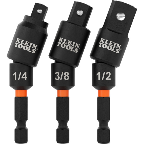 Swivel Impact Driver Socket Adapter Set, 1/4" Drive Size, Ball, 2-17/20" L Infinity Industrial Services Inc.