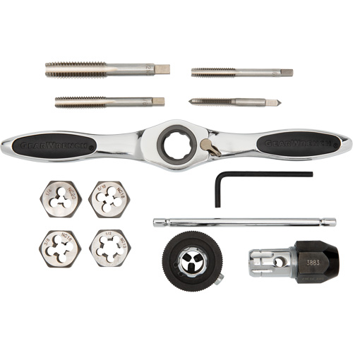 SAE Ratcheting Tap & Die Set, 13 Pieces Infinity Industrial Services Inc.