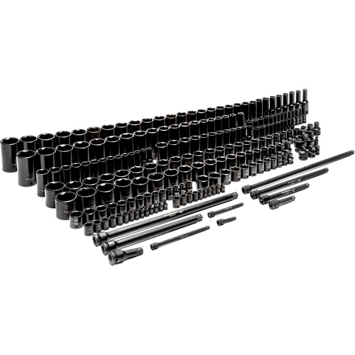 Jeu de douilles maîtresses SAE/m&eacute;triques &agrave; 6 pans, 209 Mcx, Chocs, Profond Infinity Industrial Services Inc.