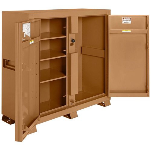 Model 111 Jobsite Cabinet with Padlock, Steel, 47.5 Cubic Feet, Tan Infinity Industrial Services Inc.