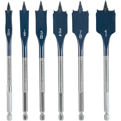 Daredevil&reg; Spade Bit Set, 6 Pieces Infinity Industrial Services Inc.
