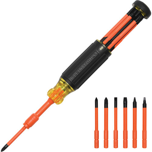 6-in-1 Insulated Auto-Lock Screwdriver, 9-1/2" L, Cushion Grip Handle Infinity Industrial Services Inc.
