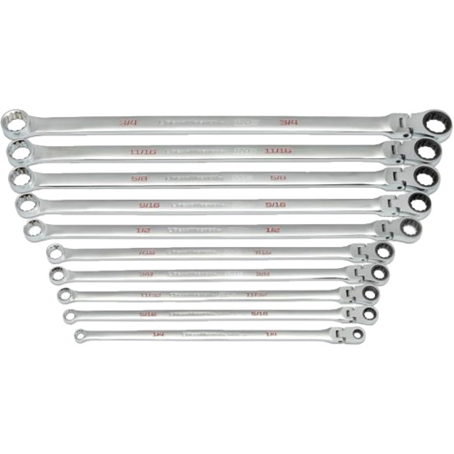 120XP Universal Spline XL Flex Head GearBox Wrench Set, Ratcheting Box, 10 Pieces, Imperial Infinity Industrial Services Inc.