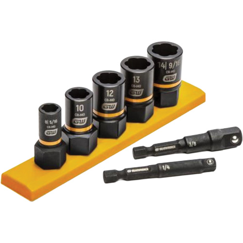 Metric Bolt Biter Extraction Socket Set, 7 Pcs, Impact, 1/4"/3/8" Drive Size Infinity Industrial Services Inc.