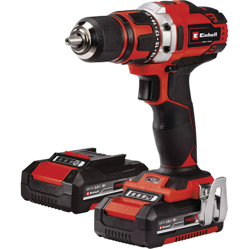 Cordless Drill/Driver Kit, Lithium-Ion, 18 V, 1/2" Chuck, 354 in-lbs Torque Infinity Industrial Services Inc.