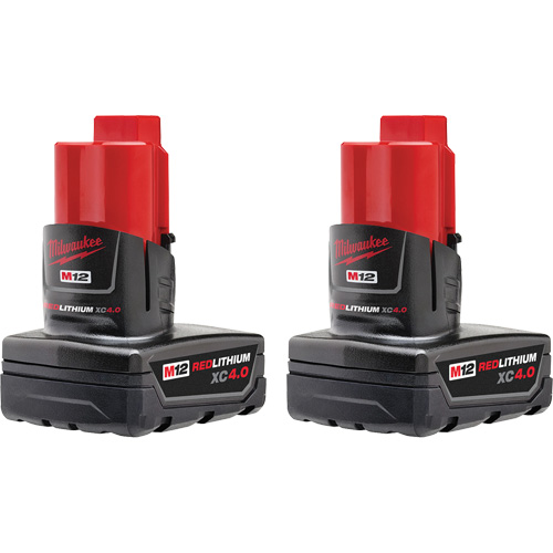 Batteries M12 REDLITHIUM XC 4.0, Lithium-ion, 12 V, 4 Ah Infinity Industrial Services Inc.