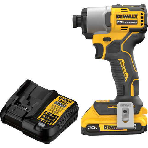 Ensemble de tournevis &agrave; chocs sans fil et sans balai, 1/4", 1700 lb-po Couple max., 20 V, Lithium-ion Infinity Industrial Services Inc.