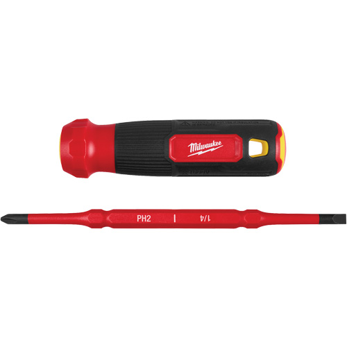 2-in-1 1000V Insulated Flip Shank Multi-Bit Screwdriver, 8-4/5" L, Cushion Grip Handle Infinity Industrial Services Inc.