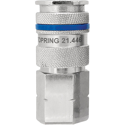 QUIKSILVER Industrial Quick Coupler, Nickel Plated Brass, 1/4", Female NPT, 435 PSI Infinity Industrial Services Inc.