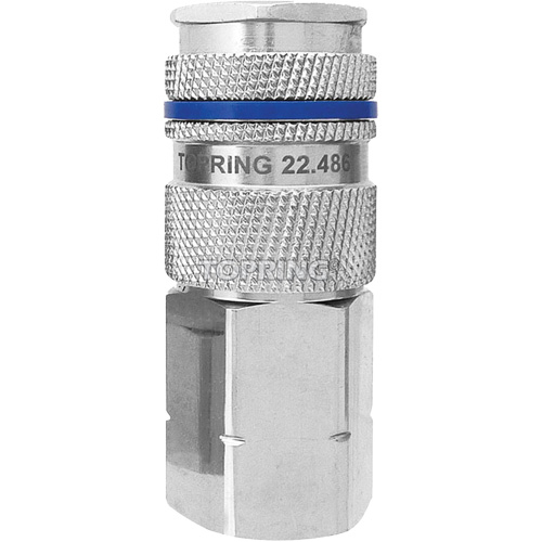 QUIKSILVER Industrial Quick Coupler, Nickel Plated Brass, 1/2", Female NPT, 500 psi Infinity Industrial Services Inc.