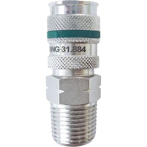 QUIKSILVER Ultraflo 7.8 mm Quick Coupler, Zinc-Plated Steel, 1/2", Male NPT, 362 PSI Infinity Industrial Services Inc.