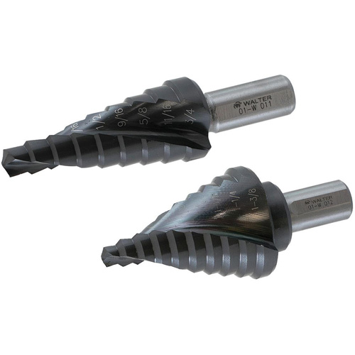 Multi-Step Drill Bit, 1/4" - 1-3/8" , 1/8" Increments, High Speed Steel Infinity Industrial Services Inc.