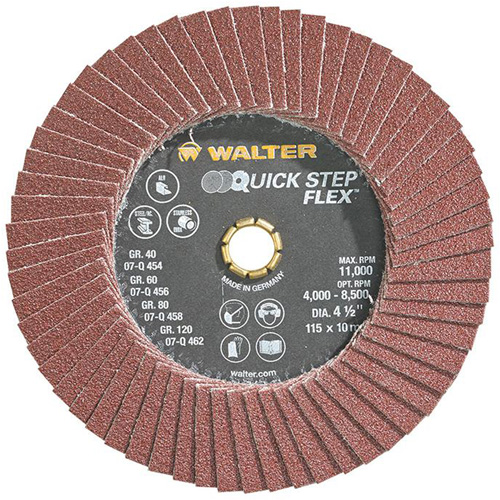 QUICK-STEP FLEX Flap Disc, 4-1/2" x Type 29, 80 Grit, Aluminum Oxide Infinity Industrial Services Inc.