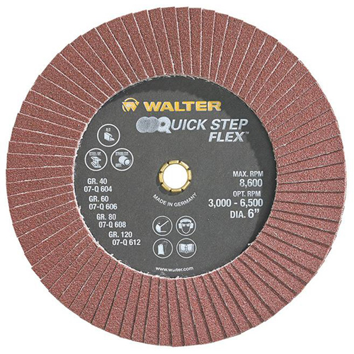 QUICK-STEP FLEX Flap Disc, 6" x Type 29, 80 Grit, Aluminum Oxide Infinity Industrial Services Inc.