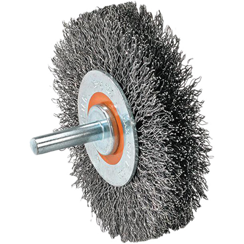 Mounted Wire Brush, 1-3/8" Dia., 0.008" Fill, 1-1/4" Arbor Infinity Industrial Services Inc.
