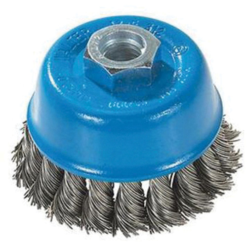 Knot-Twisted Wire Cup Brush, 3" Dia. x M10x1.25 Arbor Infinity Industrial Services Inc.