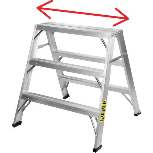 Industrial-Duty Sawhorse, 2' H x 31.9375" W x 23.50" D, 300 lbs. Capacity, Aluminum Infinity Industrial Services Inc.