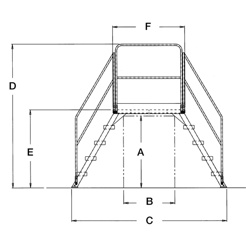 &eacute;chelles de liaison, 128" Port&eacute;e hors tout, 60" ha x 60" p, 24" Largeur de la marche Infinity Industrial Services Inc.