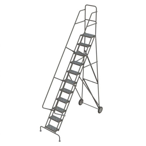 Steel Rolling Ladder, 11 Steps, 16" Step Width, 110" Platform Height, Steel Infinity Industrial Services Inc.