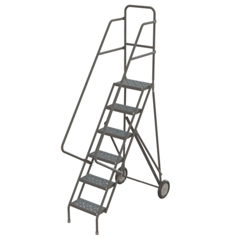 Rolling Ladder, 6 Steps, Serrated, 66" High Infinity Industrial Services Inc.