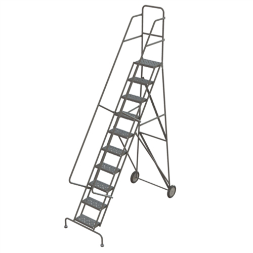 Rolling Ladder, 10 Steps, Serrated, 106" High Infinity Industrial Services Inc.
