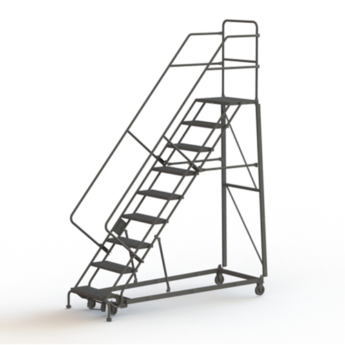 Heavy Duty Safety Slope Ladder, 9 Steps, Perforated, 50° Incline, 90" High Infinity Industrial Services Inc.