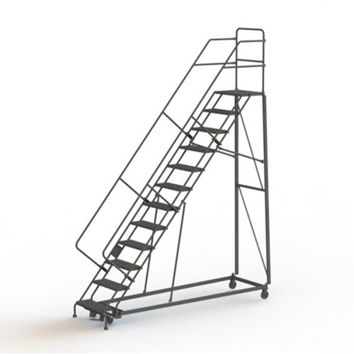Heavy Duty Safety Slope Ladder, 12 Steps, Perforated, 50° Incline, 120" High Infinity Industrial Services Inc.