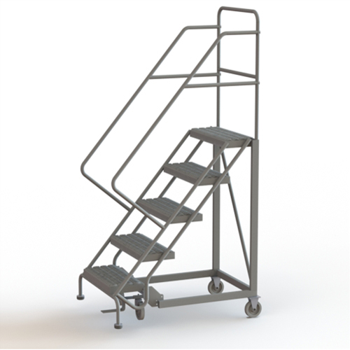 Safety Slope Rolling Ladder, 5 Steps, Serrated, 50° Incline, 50" High Infinity Industrial Services Inc.
