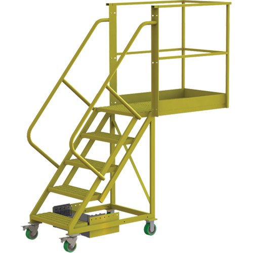 Cantilever Rolling Ladder, Unsupported, 5 Steps, 40" Platform Depth, 50" Platform Height Infinity Industrial Services Inc.