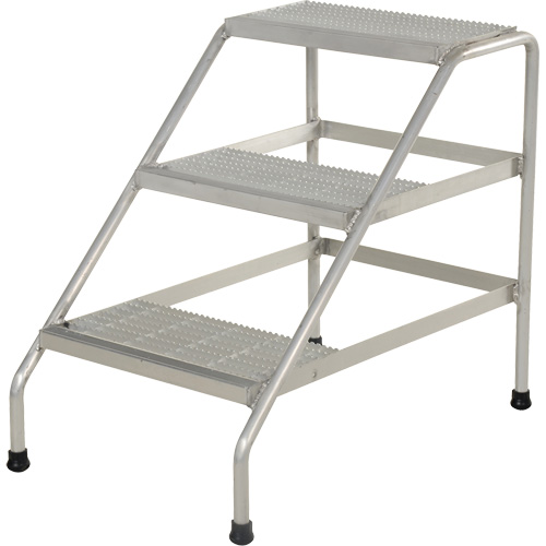 Aluminum Step Stand, 3 Step(s), 22-13/16" W x 34-9/16" L x 30" H, 500 lbs. Capacity Infinity Industrial Services Inc.