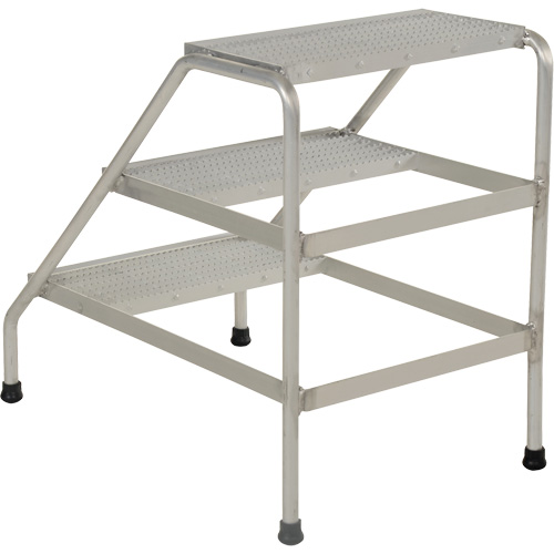 Aluminum Step Stand, 3 Step(s), 22-13/16" W x 34-9/16" L x 30" H, 500 lbs. Capacity Infinity Industrial Services Inc.