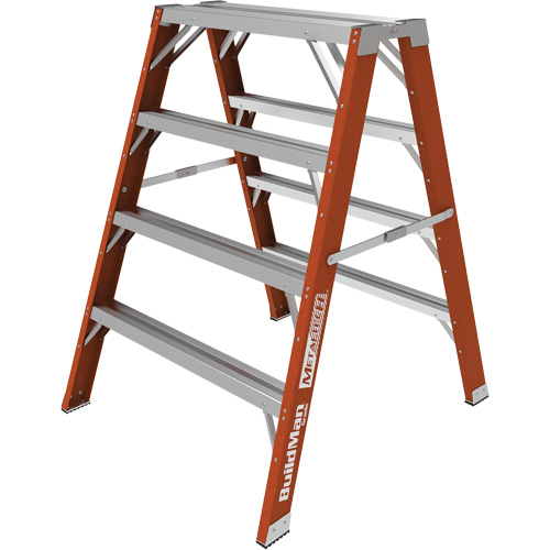 Escabeau chevalet &eacute;tabli Buildman, 4' ha x 36,25" la x 40,5" pr, Capacit&eacute; de 300 lb, Fibre de verre Infinity Industrial Services Inc.