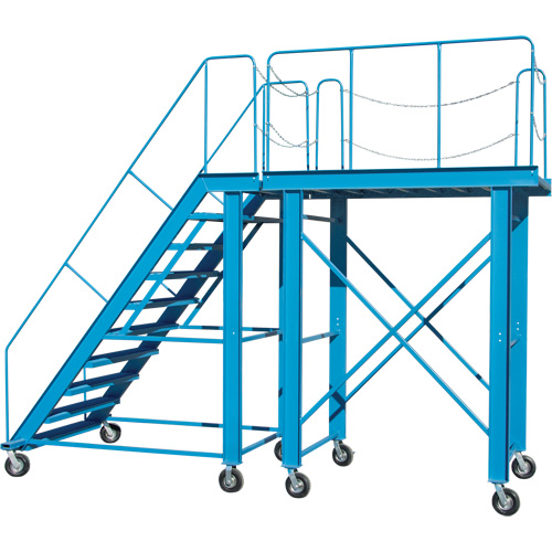 Snow Ladder, Steel, 10 Steps, 99" H, 85-1/2" D, 48" Step, Serrated Infinity Industrial Services Inc.