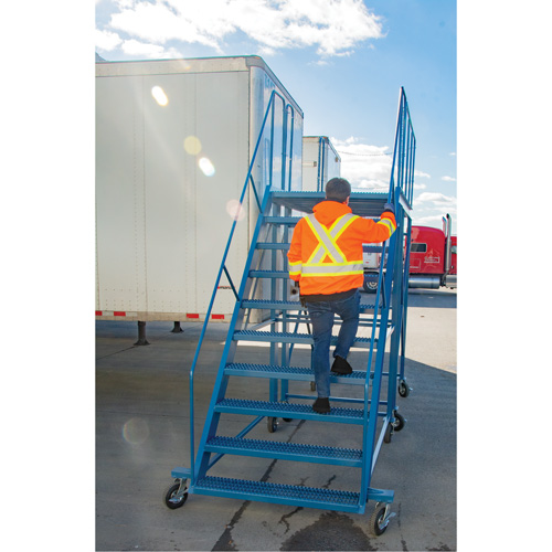 Snow Ladder, Steel, 10 Steps, 99" H, 85-1/2" D, 48" Step, Serrated Infinity Industrial Services Inc.