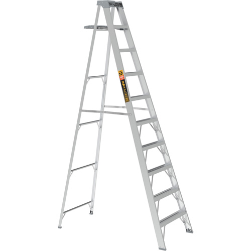 Step Ladder with Paint Tray, 10', Aluminum, 225 lbs. Capacity, Type 2 Infinity Industrial Services Inc.