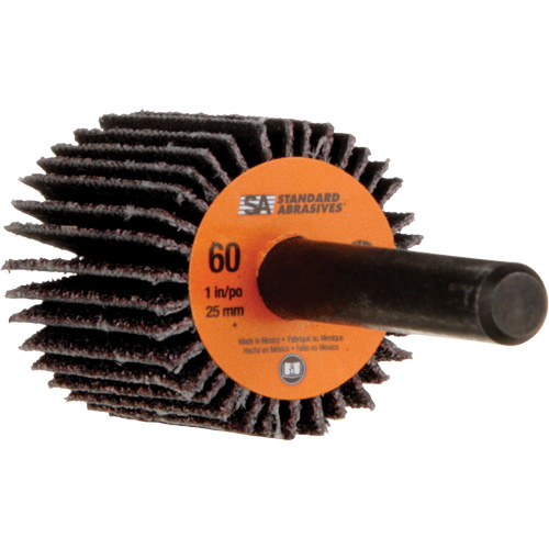 Standard Abrasives Flap Wheel, Aluminum Oxide, 60 Grit, 1" x 1" x 1/4" Infinity Industrial Services Inc.