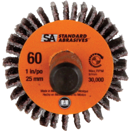 Standard Abrasives Flap Wheel, Aluminum Oxide, 60 Grit, 1" x 1" x 1/4" Infinity Industrial Services Inc.