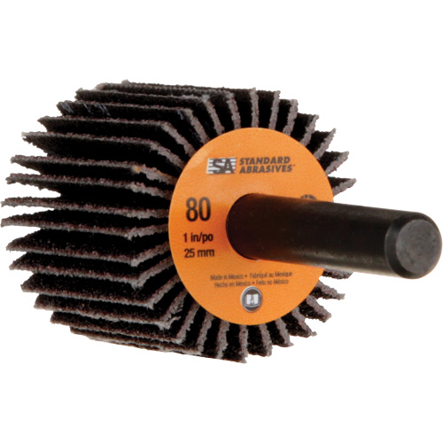 Standard Abrasives Flap Wheel, Aluminum Oxide, 80 Grit, 1" x 1" x 1/4" Infinity Industrial Services Inc.