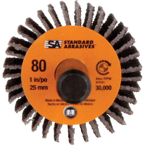 Standard Abrasives Flap Wheel, Aluminum Oxide, 80 Grit, 1" x 1" x 1/4" Infinity Industrial Services Inc.
