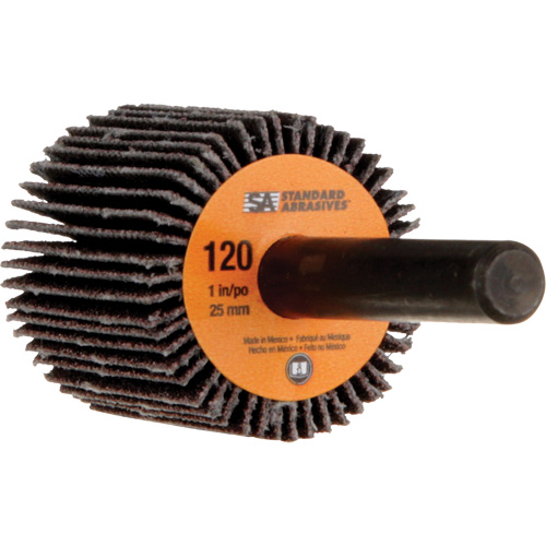 Standard Abrasives Flap Wheel, Aluminum Oxide, 120 Grit, 1" x 1" x 1/4" Infinity Industrial Services Inc.