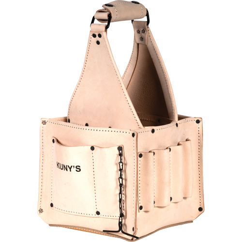 Porte-outils pour &eacute;lectricien et travaux d'entretien, Cuir, 17 pochettes, Beige Infinity Industrial Services Inc.